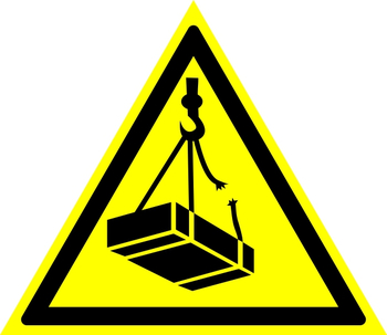 И29 опасно! возможно падение груза (пластик, 300х300 мм) - Знаки безопасности - Знаки и таблички для строительных площадок - магазин "Охрана труда и Техника безопасности"